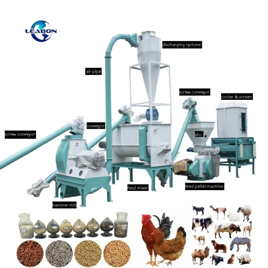 1-3t/H Máquina Agrícola Máquina de Alimentação Animal Fábrica de Aves Animal Frango Alimentar Pellet Preço da Máquina