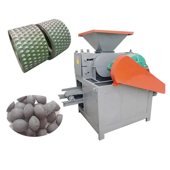 Máquina de bolas de pressão de carvão de alta qualidade Máquina de bolas de pó de lama de carvão Máquina de formação de pó de carbono Serragem briquete Linha de processamento Máquina de prensa de carvão